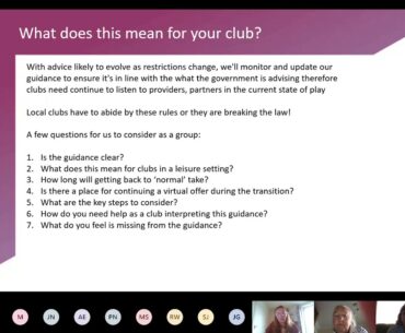 COVID-19 Club & Group Workshop