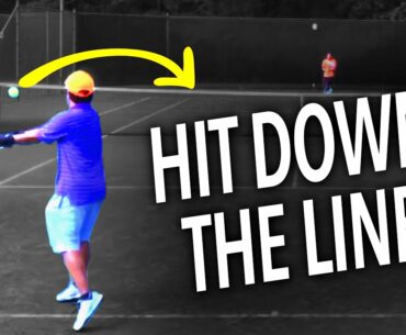 When to hit Down The Line in Tennis!