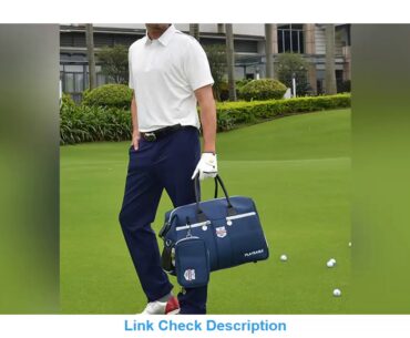 Large Capacity Golf Clothing & Shoes Boston Bag with Golf Club Equipment Pouch Fitness GYM Sports H