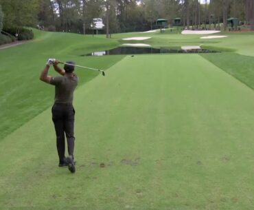 Tiger Woods opening tee-shot & birdie on 16 - 2020 Masters