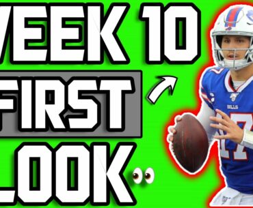 DRAFTKINGS + FANDUEL NFL FIRST LOOK WEEK 10 LINEUP PICKS | 2020 FANTASY FOOTBALL DFS