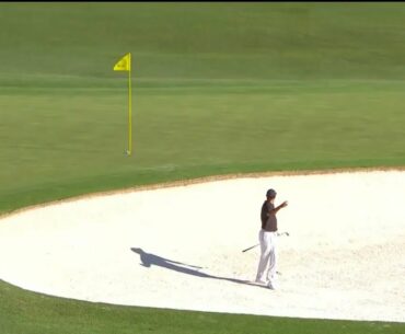 Tiger Woods Nearly Sinks An Eagle From A Bunker At The Masters
