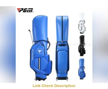PGM Retractable Golf Bag Waterproof Leather Golf Standard Bag Large Capacity Travel Package With Wh
