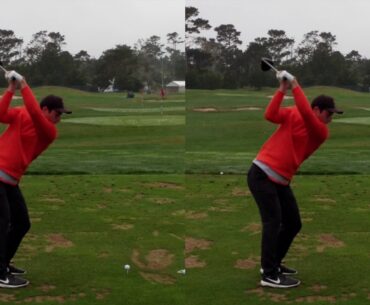 Viktor Holvand Golf Swing: Down The Line Driver
