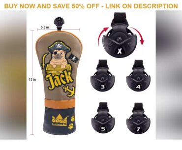 Captain Jack Golf Headcovers Driver Fairway Hybrid Hout Protector Case W/# Tag