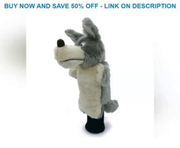 Pluche Bruin Wolf Golf Fairway Woods Headcover Hybride Golf Cover Dier Sportartikelen Mascotte Nieu