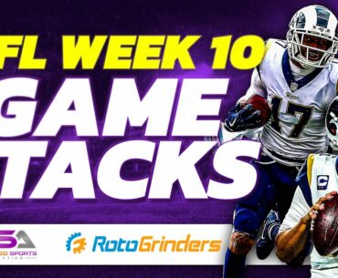 NFL DFS TOP GPP GAME STACKS DRAFTKINGS WEEK 10: ADVANCED SPORTS ANALYTICS - ROTOGRINDERS