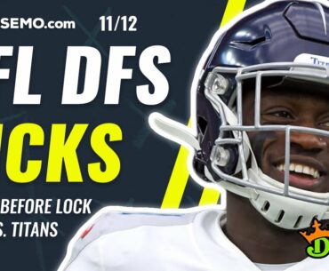 NFL DFS LINEUPS: THURSDAY NIGHT FOOTBALL SHOWDOWN COLTS VS TITANS PICKS DRAFTKINGS FANDUEL 11/12