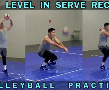STAY LEVEL WHEN SERVE RECEIVE PASSING | Volleyball Practice (9/15/20)