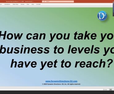 Replay of 2021 Business Planning with Jon Randall