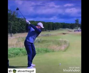 Rory McIlroy slow motion tee short golf swing . Driver . #alloverthegolf