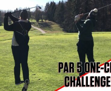 MOON GOLF CLUB CHALLENGE! | Playing Par 5 Using Just ONE Club