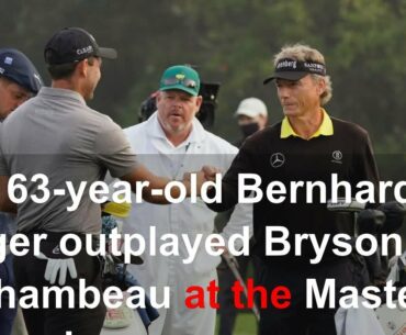 Yes, 63-year-old Bernhard Langer outplayed Bryson DeChambeau at the Masters on Sunday