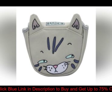Golf Putter headcover Magnetic Closure for center-shaft Club cove Cartoon cat free shipping