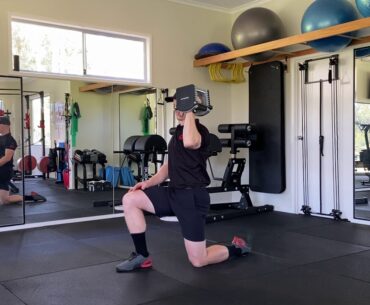 DB 1 Arm Half Kneeling Military Press