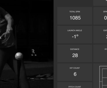 Rapsodo INSIGHT: Example of a poorly hit ball off a tee