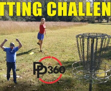 Husband and wife disc golf putting battle