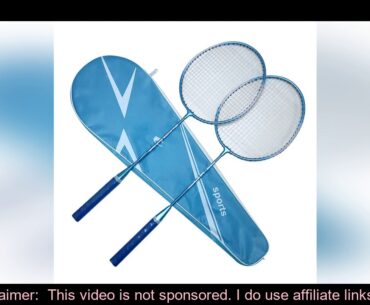 2pcs Badminton Rackets and Carrying Bag Set Badminton Racquet Set Indoor Outdoor Sports Accessory B