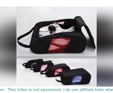 1Pcs Golf Shoe Bag Durable Golf Shoe Package Zipper Travel Carrier With Mesh Ventilation Golf Acces