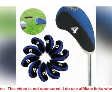 10PCS Two-color Golf iron Protective Cover Outdoor Golf Sports Accessories