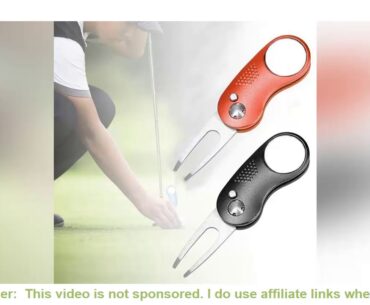 1 Pcs Switchblade Tool Steel Golf Divot Repair Pitch Groove Cleaner Golf Pitchfork Golf Accessories