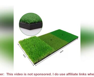 1Pcs 12X24 Inch Golf Hitting Mat Indoor Outdoor Tri-Turf Golf Mat with Tees Hole Practice for Golf