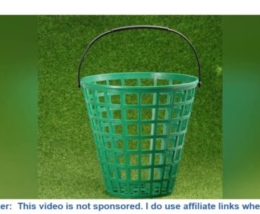 Golf Ball Basket Golfball Container with Handle Ball Holder for Sports Stadium Outdoor Playing
