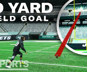 Can an Average Guy Beat an NFL Kicker in a Field Goal Competition? | Above Average Joe | GQ Sports