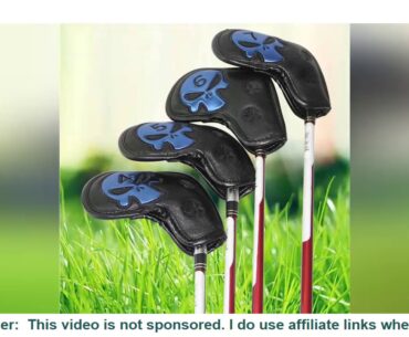 9Pcs/Set Golf Cover Skull Iron Pole Head Covers Putter Protector Outdoor Sports Waterproof Universa