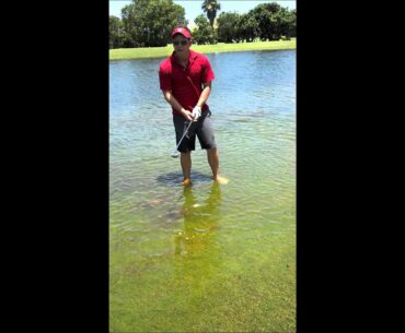 EPIC FAIL WATER GOLF SHOT