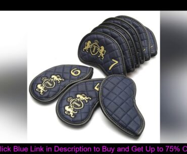 Siranlive Golf Iron Head Covers 9PCS(4~9P A S )  Simple Style Waterproof PU Leather