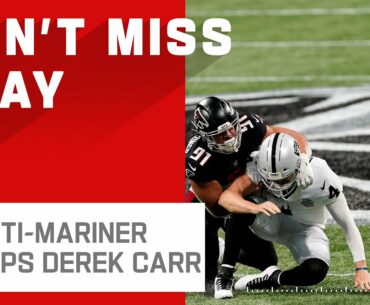 Falcons DEMOLISH Derek Carr for the Strip Sack