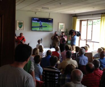 Paul Dunne's local club go wild as he tees off at The Open