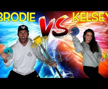 Mini Disc Golf Battle | Brodie vs. Kelsey (VLOGMAS #1)