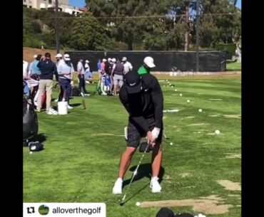 Brooks Koepka slow motion short iron golf swing motivation. #HitTheBall #alloverthegolf