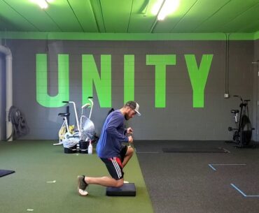 Unity Fitness - SuperSpeed C-Stick Staggered Kneeling Golf Swing (Dom. Side, Lead Knee Back)