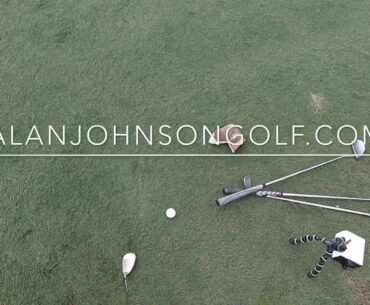 Chipping into the grain of Bermuda grass.