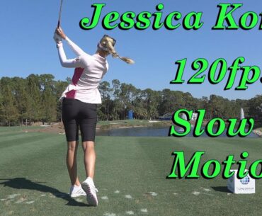 JESSICA KORDA 120fps DTL SLOW MOTION IRON GOLF SWING