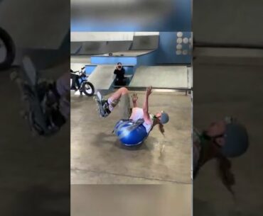 Skateboarding vs exercise ball #shorts
