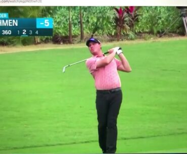 Joel Dahmen sarcastically asks for ball to “go in”...