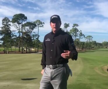 Phil Mickelson's short game trick for better contact out of tight lies, toe down to eliminate bounce