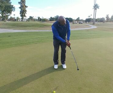 NFL HOF Seth Joyner giving the Flex Putter a try. Impoving his stroke immediately!