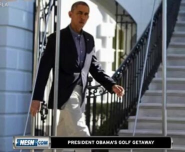 Obama Tees Off With Alonzo Mourning On Florida Golf Getaway