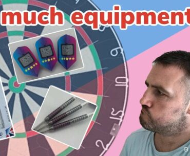 How much equipment does a professional dart player use in a season