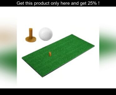 the best Golf Mat 12 inchX24 inch Practice Hitting Mat Portable Golf Mat Rubber Tee Holder for Outd