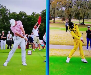 Yuka Saso golf swing - face on driver comparison with Rory Mcilroy