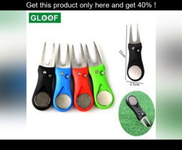 the best 1Pcs Foldable Magnetic Golf Divot Repair Tool Switchblade Pitch Groove Cleaner Golf Pitchf