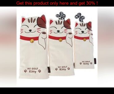 new Golf Club Head Covers Cartoon Animal Cat Headcover Driver Fairway Wood Hybrid Covers Set