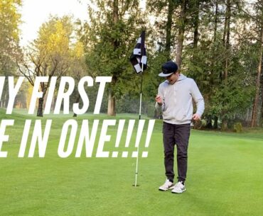 MY FIRST HOLE IN ONE!!! 9 Hole Course Vlog with Shot Tracers!