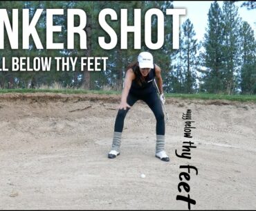 Golf Bunker Shot: Ball WAY Below Feet